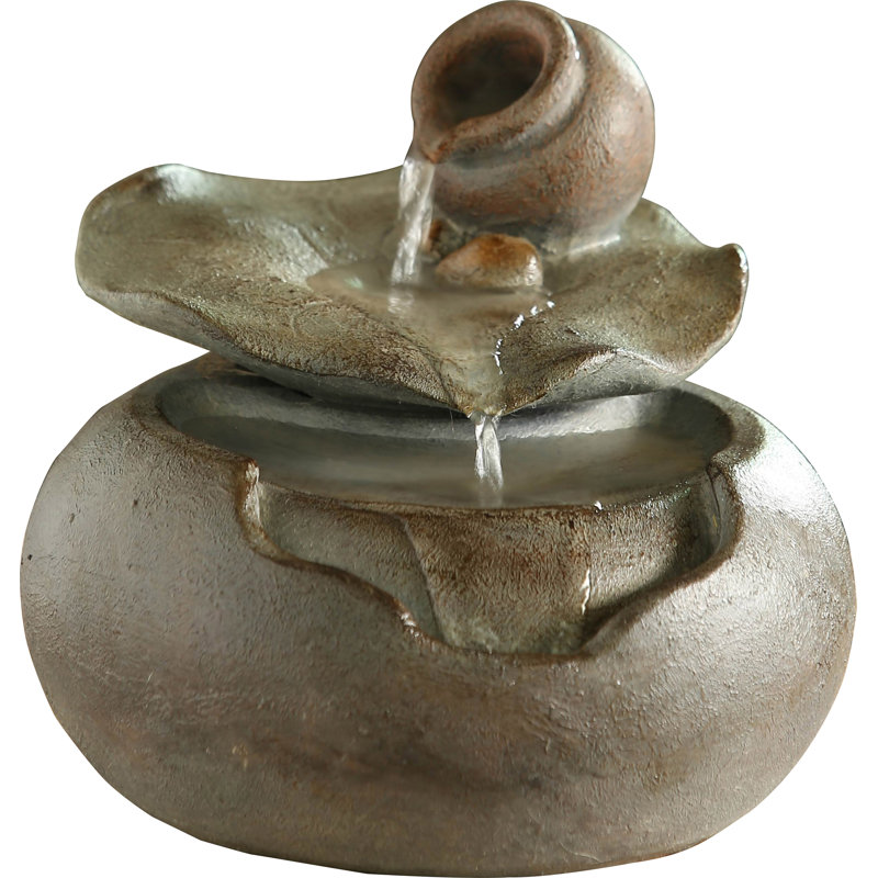 Jeco Inc. Resin/Fiberglass Lotus Leaf Tabletop Water Fountain Wayfair